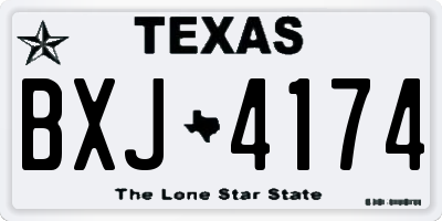 TX license plate BXJ4174