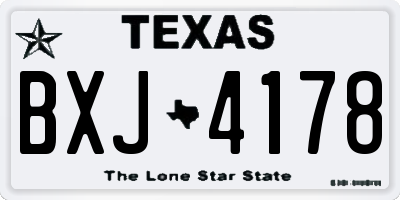 TX license plate BXJ4178