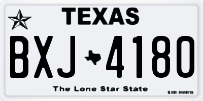 TX license plate BXJ4180