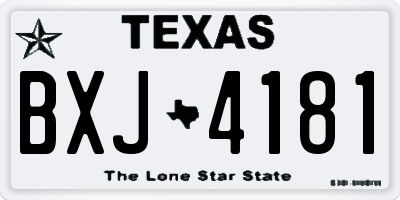 TX license plate BXJ4181