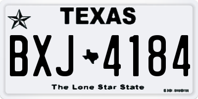 TX license plate BXJ4184