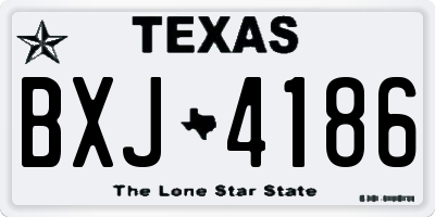 TX license plate BXJ4186