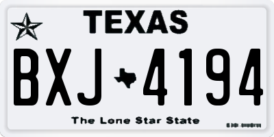 TX license plate BXJ4194