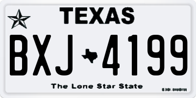 TX license plate BXJ4199