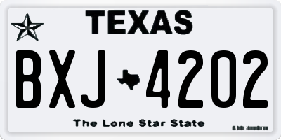 TX license plate BXJ4202