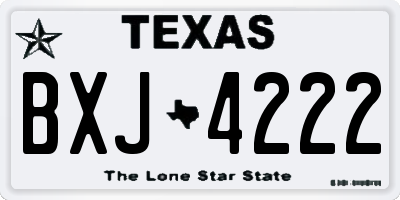 TX license plate BXJ4222