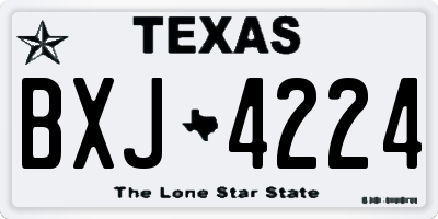 TX license plate BXJ4224