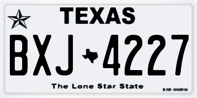 TX license plate BXJ4227