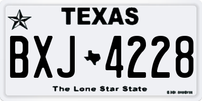 TX license plate BXJ4228