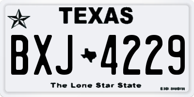 TX license plate BXJ4229
