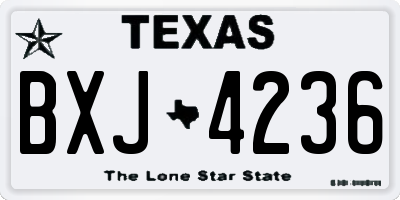 TX license plate BXJ4236