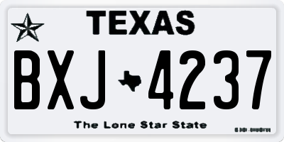 TX license plate BXJ4237