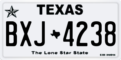 TX license plate BXJ4238