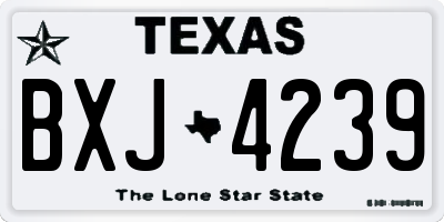 TX license plate BXJ4239