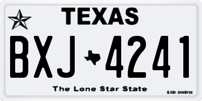 TX license plate BXJ4241