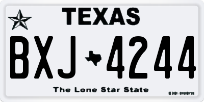 TX license plate BXJ4244