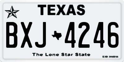 TX license plate BXJ4246
