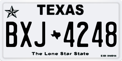 TX license plate BXJ4248