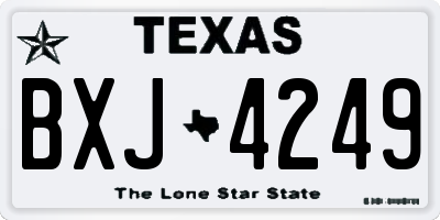 TX license plate BXJ4249