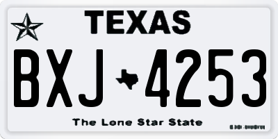 TX license plate BXJ4253
