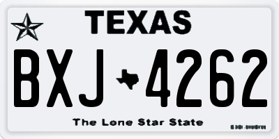 TX license plate BXJ4262