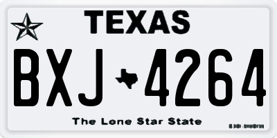 TX license plate BXJ4264