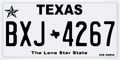 TX license plate BXJ4267