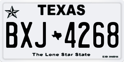 TX license plate BXJ4268