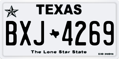 TX license plate BXJ4269