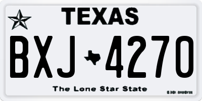 TX license plate BXJ4270