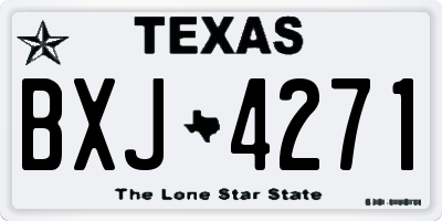 TX license plate BXJ4271