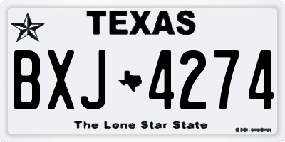 TX license plate BXJ4274