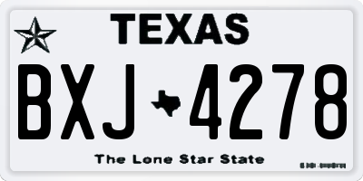 TX license plate BXJ4278