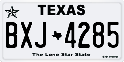 TX license plate BXJ4285