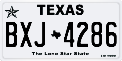 TX license plate BXJ4286