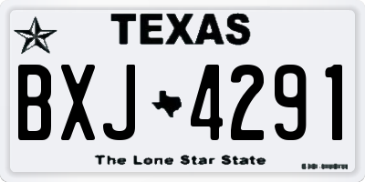 TX license plate BXJ4291