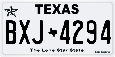 TX license plate BXJ4294