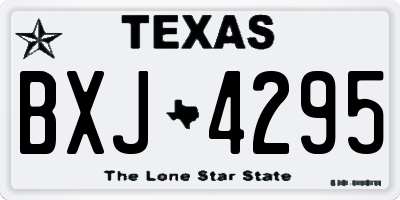 TX license plate BXJ4295