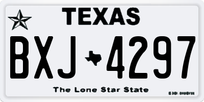 TX license plate BXJ4297