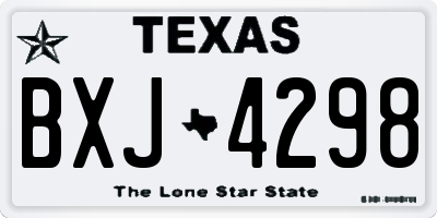 TX license plate BXJ4298