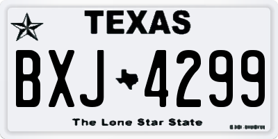TX license plate BXJ4299