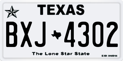 TX license plate BXJ4302