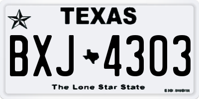 TX license plate BXJ4303