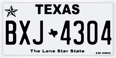 TX license plate BXJ4304