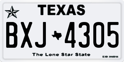 TX license plate BXJ4305