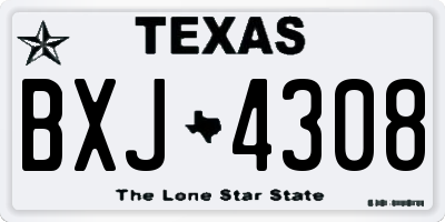 TX license plate BXJ4308