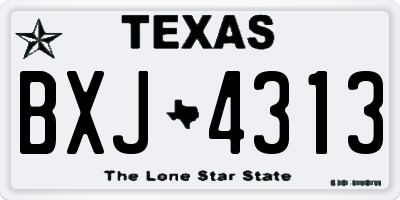 TX license plate BXJ4313