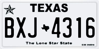 TX license plate BXJ4316