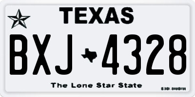 TX license plate BXJ4328