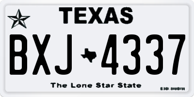 TX license plate BXJ4337